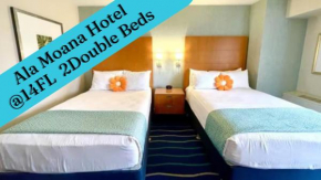 Ala Moana Hotel 14th FL R1 2Double Beds 4Person
